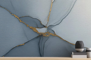 Abstract Blue wallpaper for Bedroom