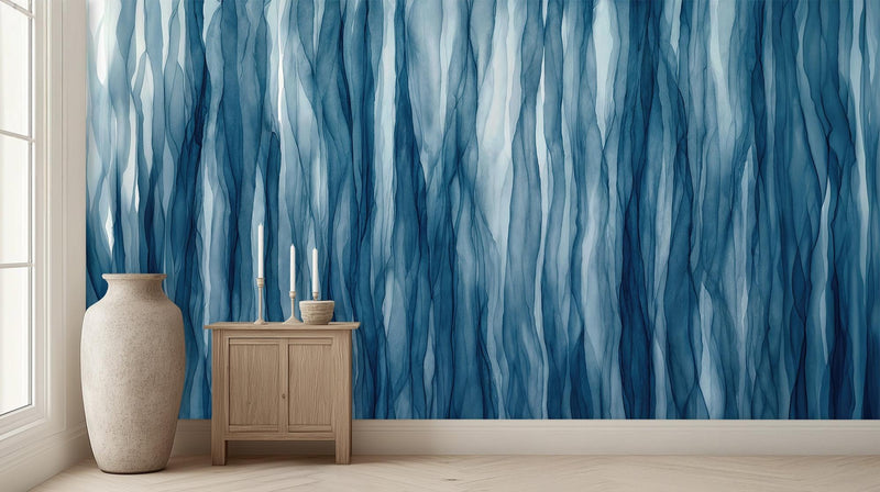 Abstract Blue wallpaper for Bedroom