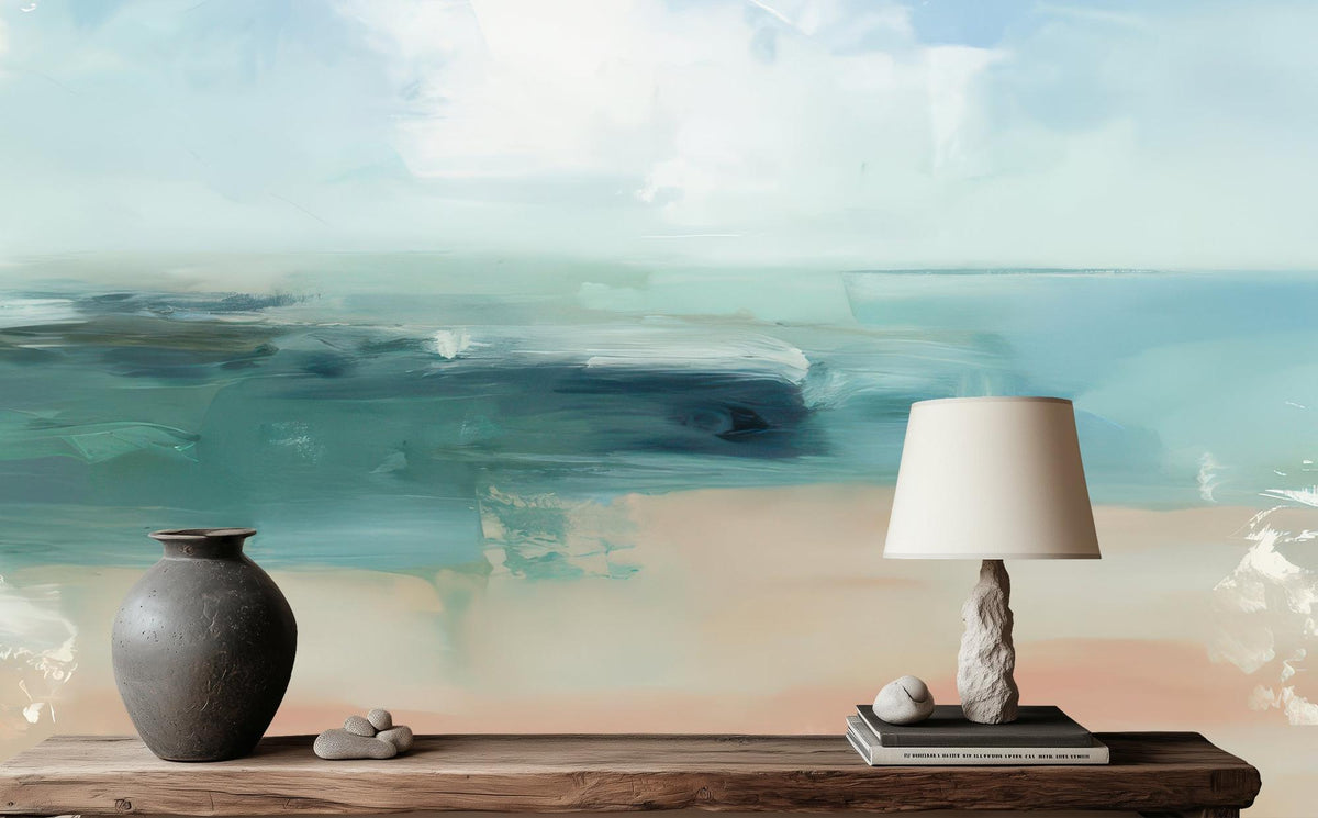 Abstract Blue wallpaper for Bedroom