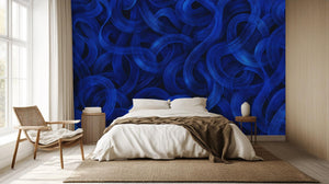 Abstract Blue wallpaper for Bedroom