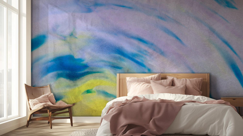 Abstract Blue wallpaper for Bedroom