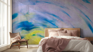 Abstract Blue wallpaper for Bedroom