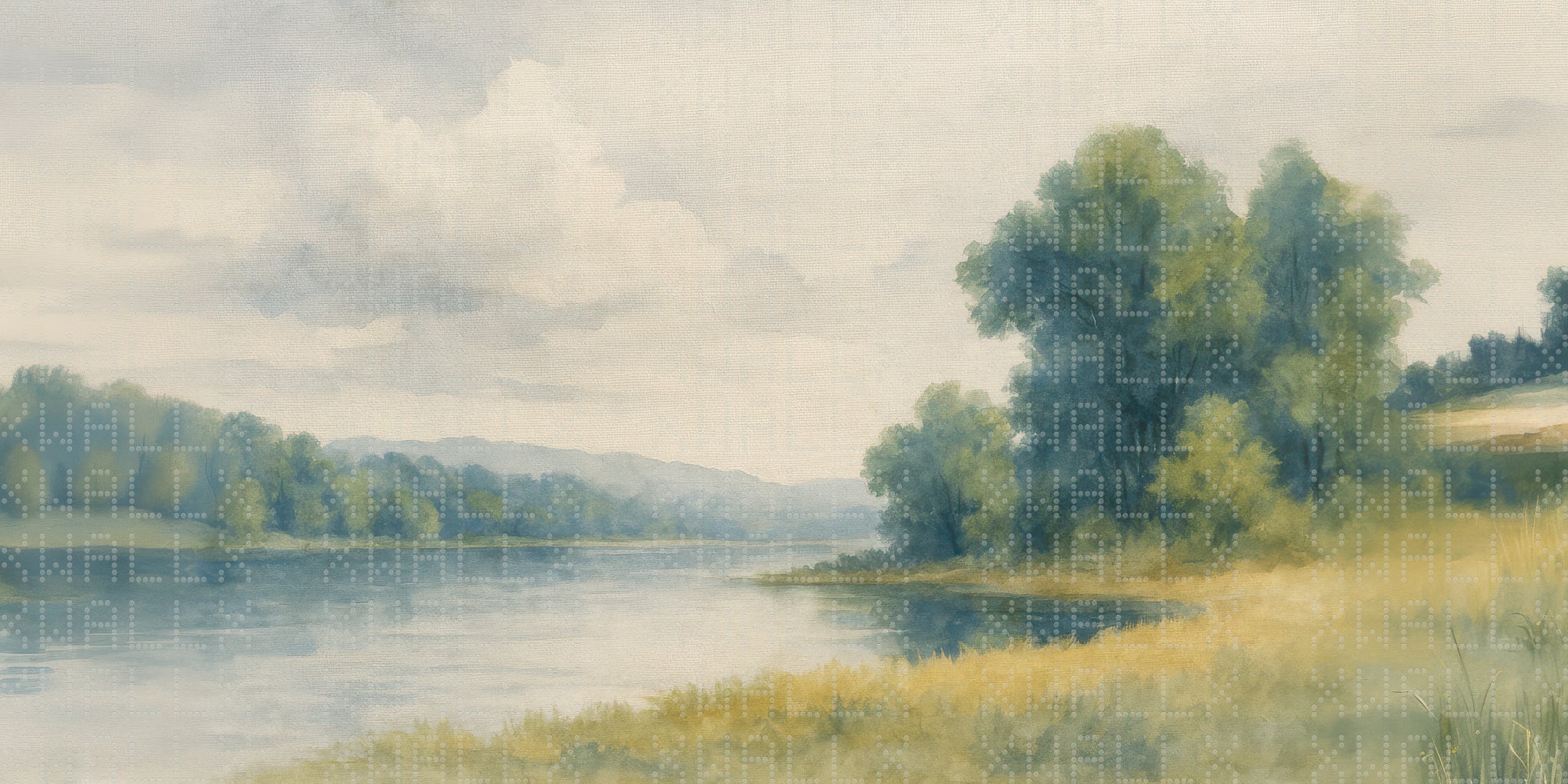 Soft Impressionist Landscape Wallpaper