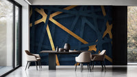 Abstract Blue wallpaper for Dining Room