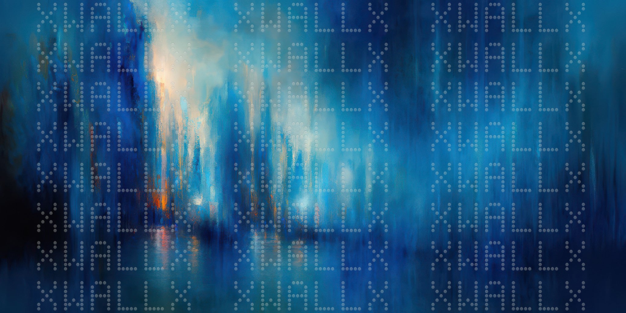 Serene Aqua Abstract Wallpaper