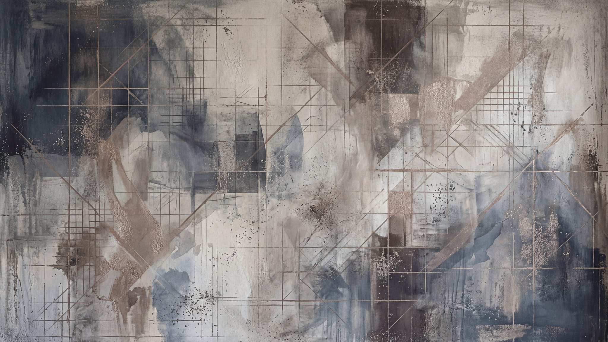 Geometric Ink Wash Wallpaper