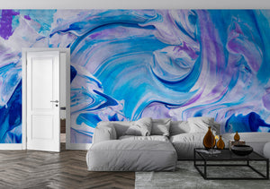 Abstract Blue wallpaper for Living Room