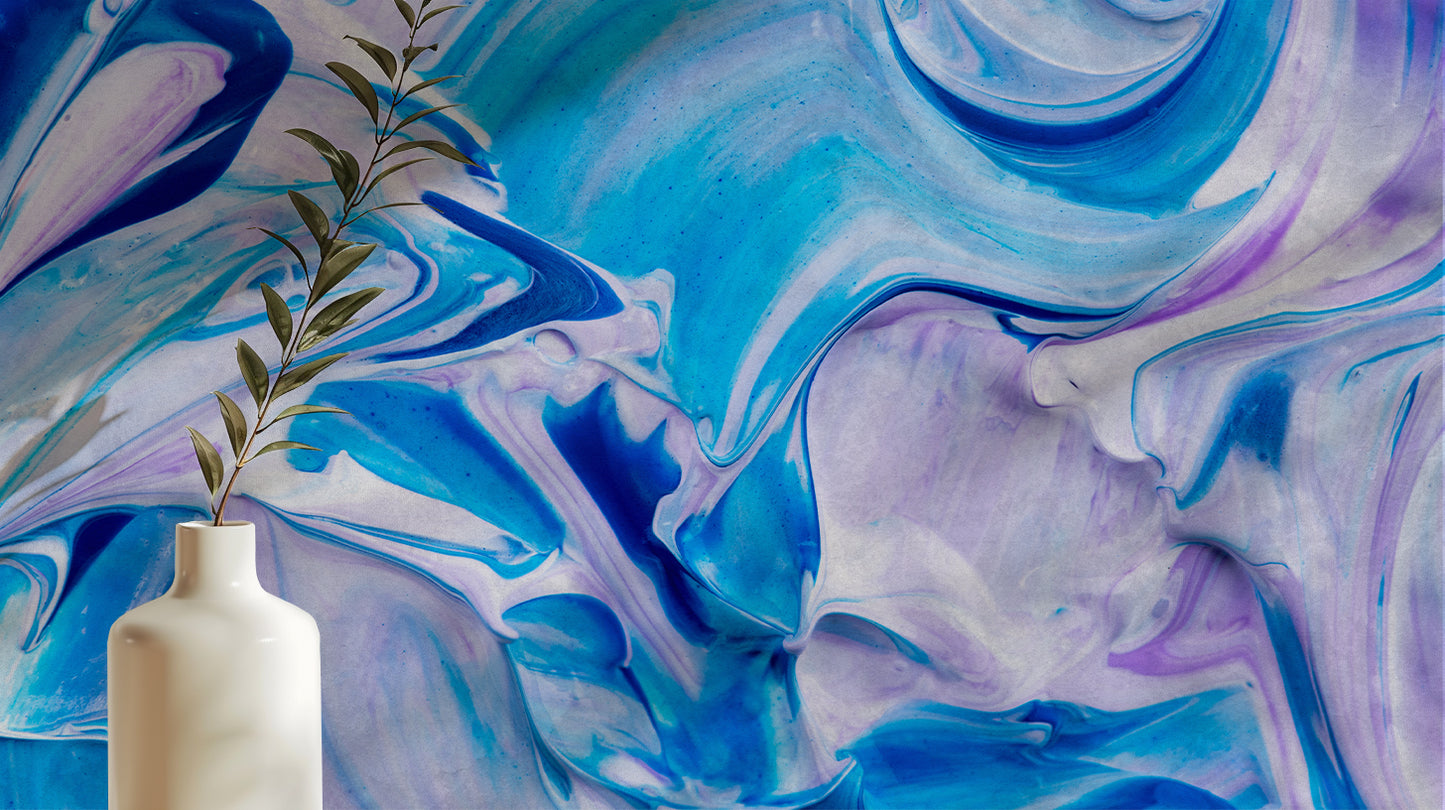 Abstract Blue wallpaper for Living Room