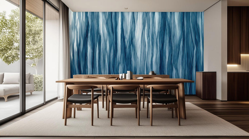 Abstract Blue wallpaper for Living Room