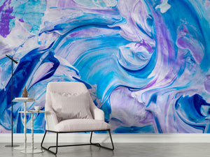 Abstract Blue wallpaper for Living Room
