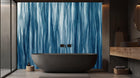 Contemporary Blue wallpaper for Bathroom