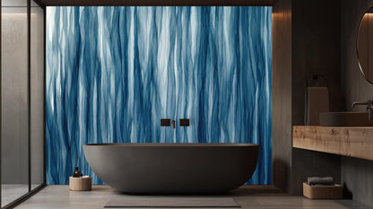 Contemporary Blue wallpaper for Bathroom