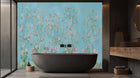Contemporary Blue wallpaper for Bathroom