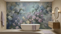 Banyo için Çağdaş Mavi duvar kağıdı