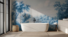 Contemporary Blue wallpaper for Bathroom