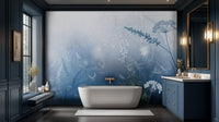 Banyo için Çağdaş Mavi duvar kağıdı