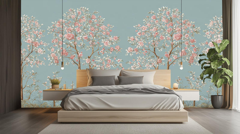 Contemporary Blue wallpaper for Bedroom