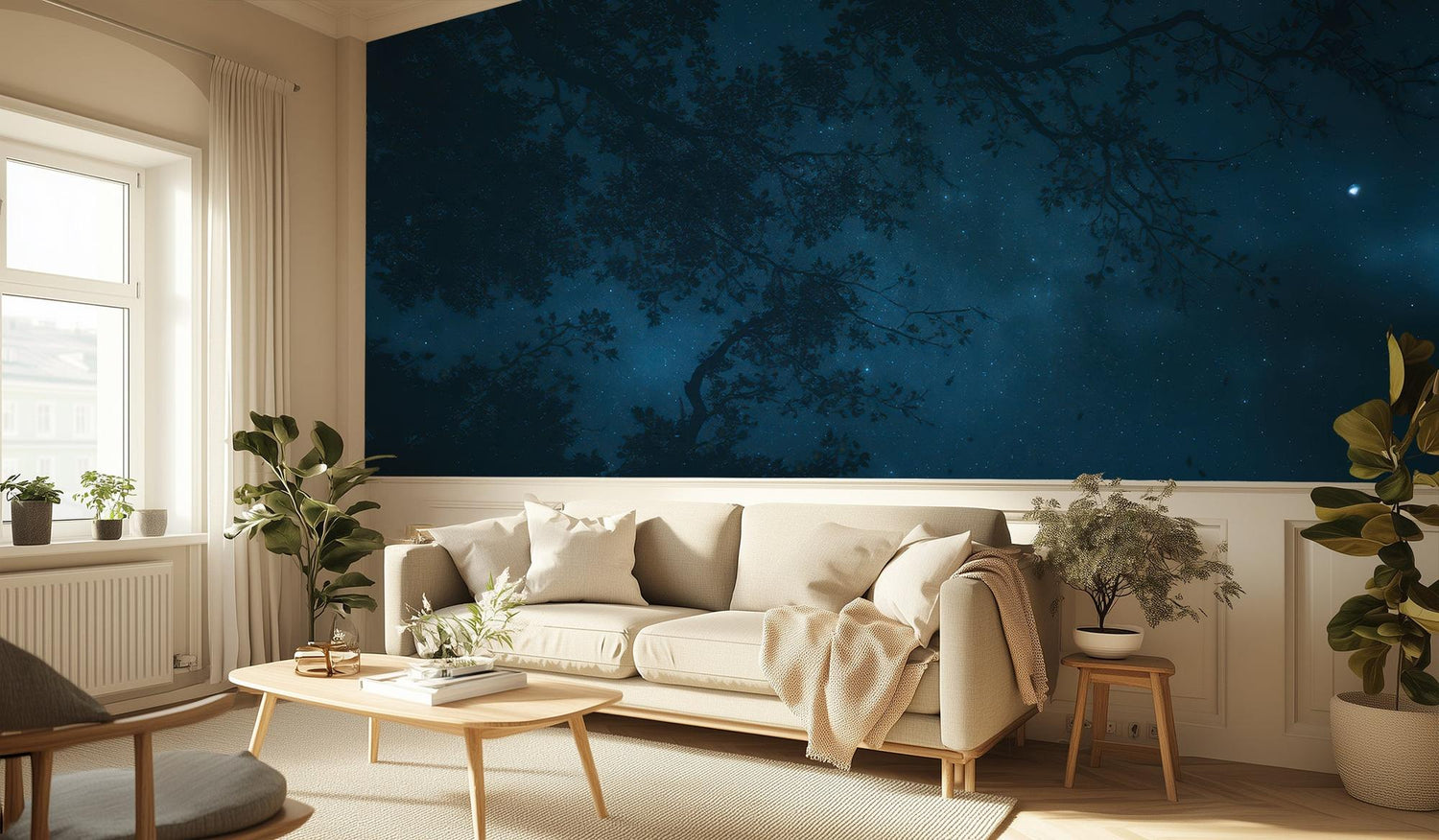 Contemporary Blue wallpaper for Bedroom