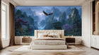Contemporary Blue wallpaper for Bedroom