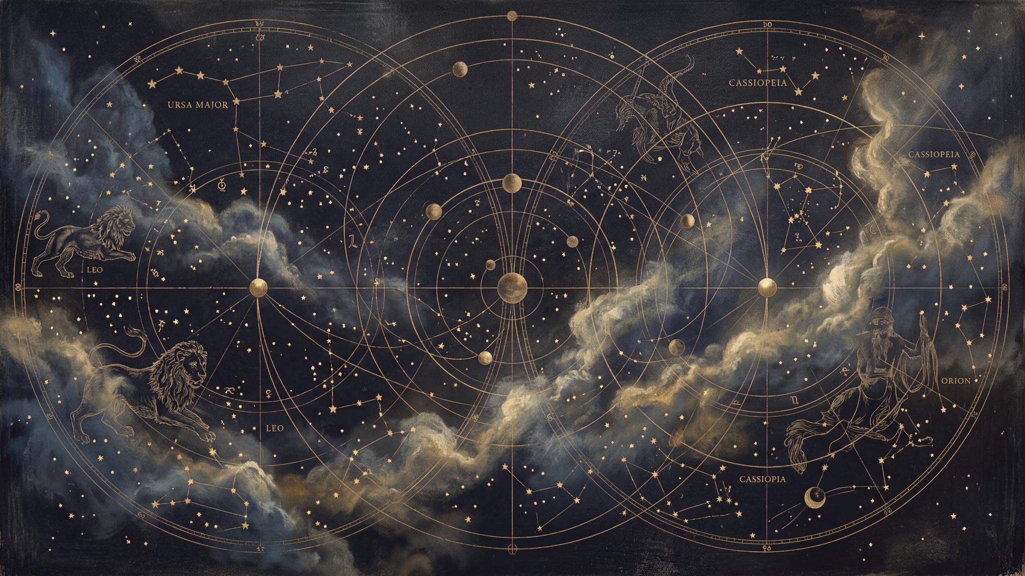 Celestial Star Chart Wallpaper