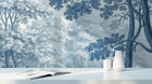 Contemporary Blue wallpaper for Bedroom