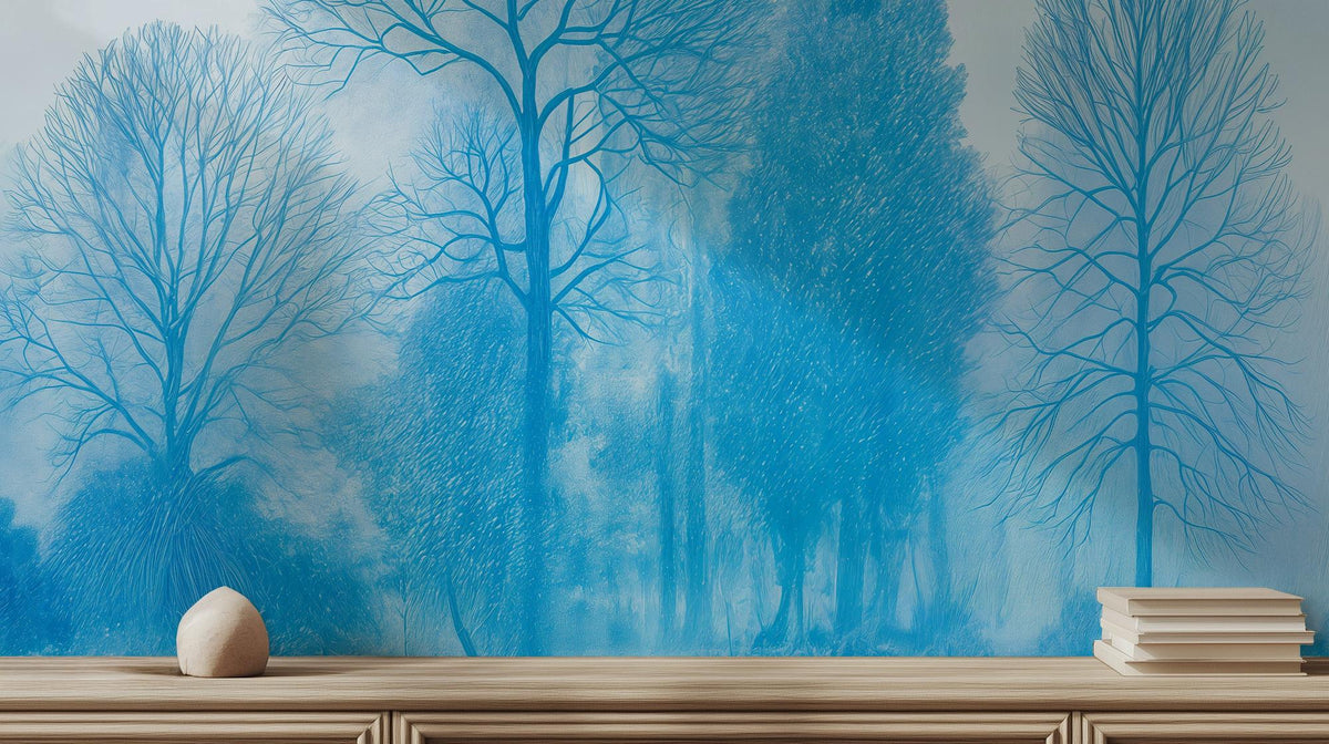 Contemporary Blue wallpaper for Bedroom