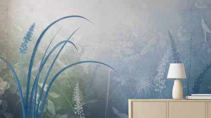 Contemporary Blue wallpaper for Bedroom