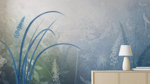 Contemporary Blue wallpaper for Bedroom