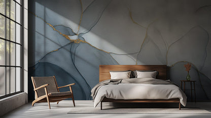 Contemporary Blue wallpaper for Bedroom