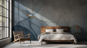 Contemporary Blue wallpaper for Bedroom