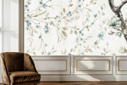 Contemporary Blue wallpaper for Bedroom