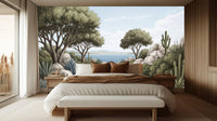 Contemporary Blue wallpaper for Bedroom