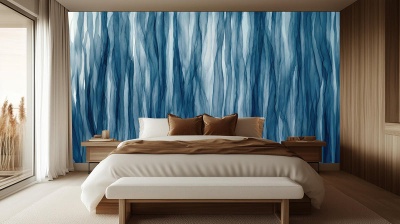 Contemporary Blue wallpaper for Bedroom