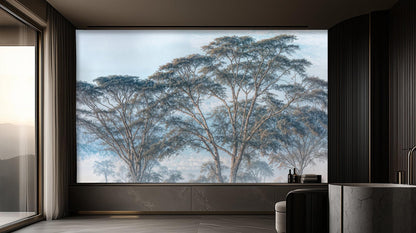 Contemporary Blue wallpaper for Bedroom