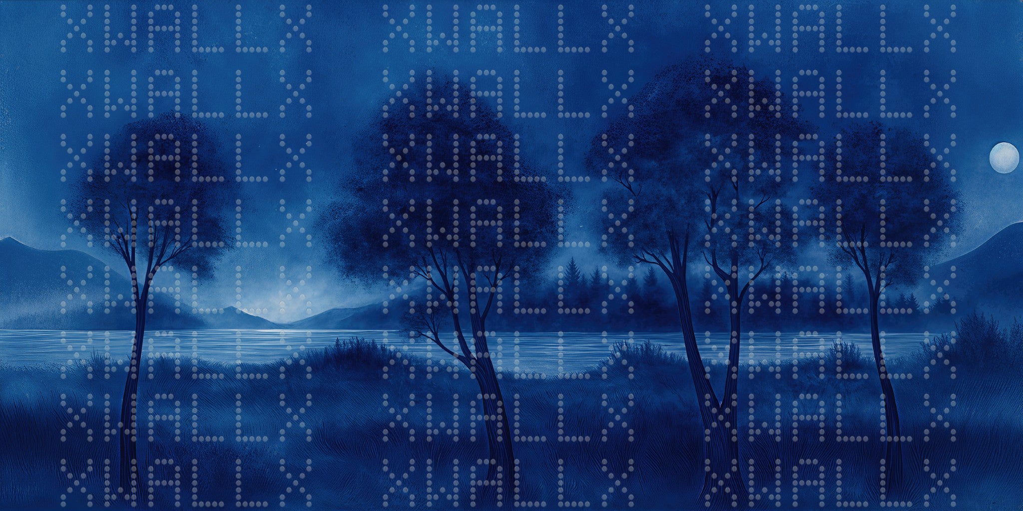 Serene Blue Landscape Wallpaper