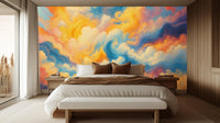 Contemporary Blue wallpaper for Bedroom