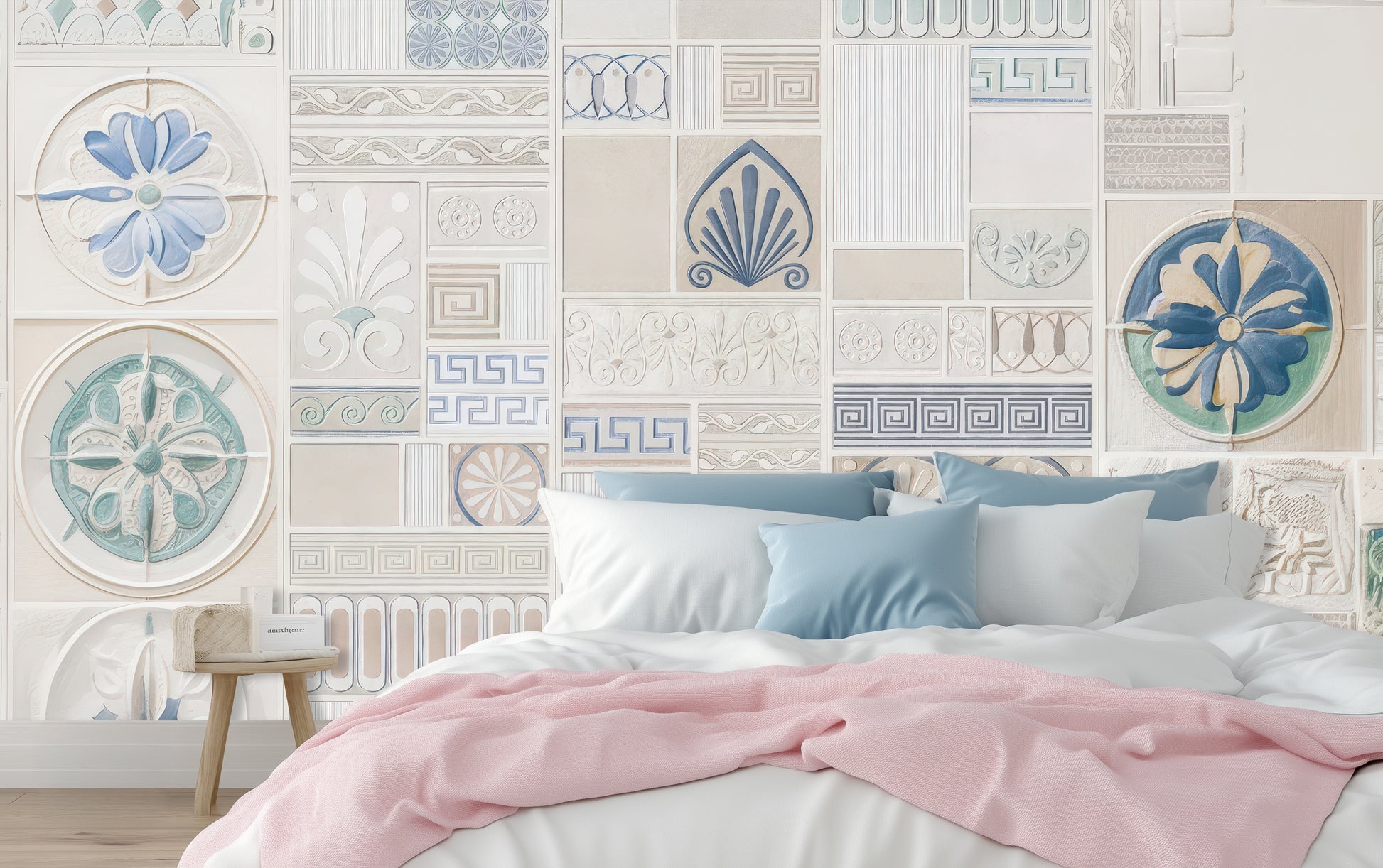 Contemporary Blue wallpaper for Bedroom