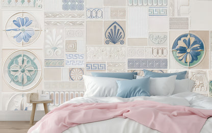 Contemporary Blue wallpaper for Bedroom