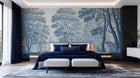 Contemporary Blue wallpaper for Bedroom