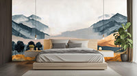 Contemporary Blue wallpaper for Bedroom