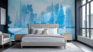 Contemporary Blue wallpaper for Bedroom