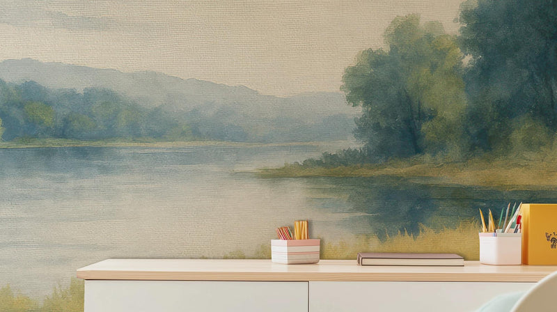 Contemporary Blue wallpaper for Bedroom