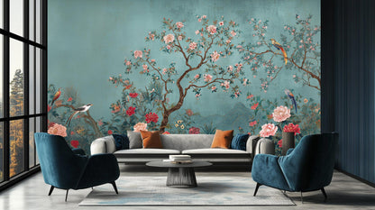 Contemporary Blue wallpaper for Bedroom