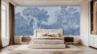 Contemporary Blue wallpaper for Bedroom