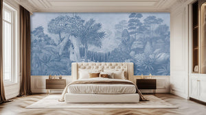 Contemporary Blue wallpaper for Bedroom