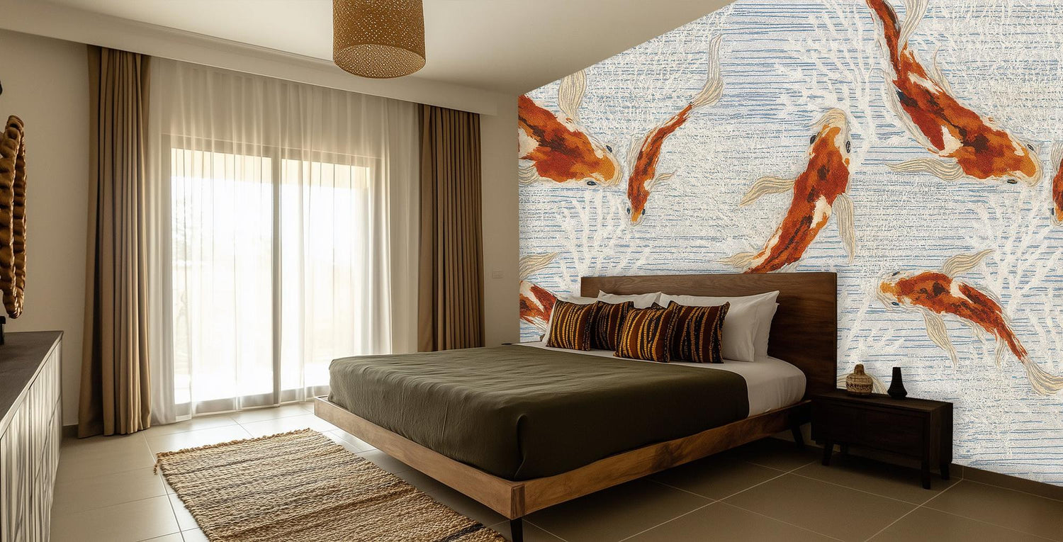 Contemporary Blue wallpaper for Bedroom