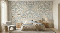 Contemporary Blue wallpaper for Bedroom