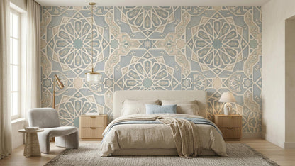 Contemporary Blue wallpaper for Bedroom