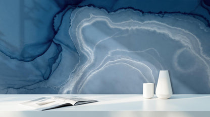 Contemporary Blue wallpaper for Bedroom