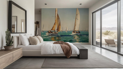 Contemporary Blue wallpaper for Bedroom